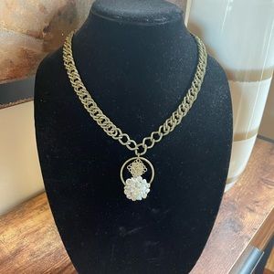 Gorgeous Necklace ~ Pendant is a vintage earring clip